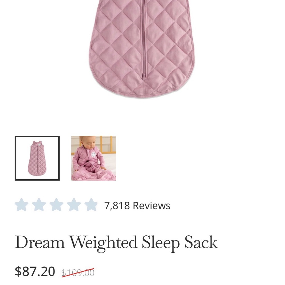 Dream Weighted Sleep Sack - Pink